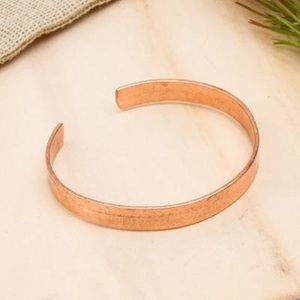Boho handmade artisan smooth copper cuff bracelet